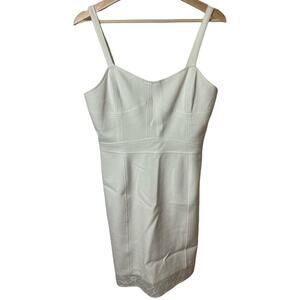 Sparkle & Fade White Bodycon Sleeveless Mini Dress Women's Size L